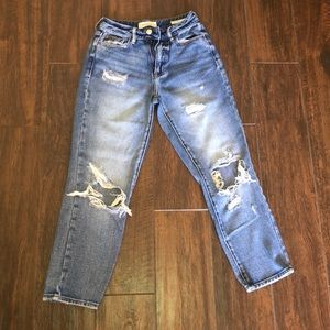 PacSun ripped denim mom jeans